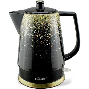 ΒΡΑΣΤΗΡΑΣ MAESTRO CERAMIC ELECTRIC KETTLE 1.5L 1500W GOLD BLACK MR-074-GOLD