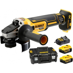 ΓΩΝΙΑΚΟΣ ΤΡΟΧΟΣ ΜΠΑΤΑΡΙΑΣ DEWALT 18V 125MM 2Χ 5ΑΗ XR LI-ION BRUSHLESS DCG405P2