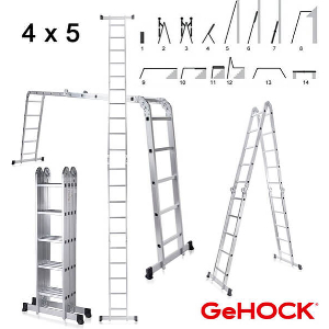 ΠΟΛΥΜΟΡΦΙΚΗ ΣΚΑΛΑ ΑΛΟΥΜΙΝΙΟΥ 4 X 5 GEHOCK 9351580