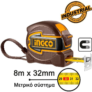 ΜΕΤΡΟΤΑΙΝΙΑ ΜΕ ΜΑΓΝΗΤΗ 8M X 32MM INGCO HSMT80832M