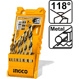 ΣΕΤ 7 ΤΕΜ.ΤΡΥΠΑΝΙΑ ΜΕΤΑΛΛΟΥ HSS 2-6MM INGCO AKD1075