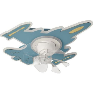 EUROLAMP ΑΝΕΜΙΣΤΗΡΑΣ ΟΡΟΦΗΣ ΠΑΙΔΙΚΟΣ ΑΕΡΟΠΛΑΝΟ ΜΠΛΕ 24W LED 63W RC 300-25060