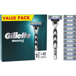 ΞΥΡΑΦΑΚΙ ΜΕ ΑΝΤΑΛΛΑΚΤΙΚΕΣ ΚΕΦΑΛΕΣ GILLETTE 81764744 MACH3 12 ΑΝΤΑΛΛΑΚΤΙΚΟ+ ΛΑΒΗ