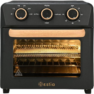 ESTIA ΦΡΙΤΕΖΑ ΑΕΡΟΣ OAK 1400W 12LT ΜΕ 4 ΛΕΙΤΟΥΡΓΕΙΕΣ ΨΗΣΙΜΑΤΟΣ ΜΑΥΡΟ 06-23690