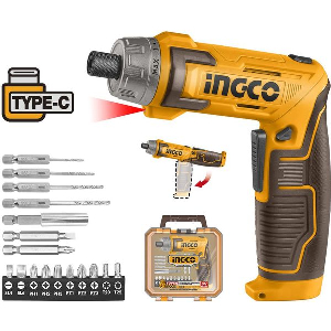 ΚΑΤΣΑΒΙΔΙ ΜΠΑΤΑΡΙΑΣ 8V LI-ION ΜΕ ΕΝΣΩΜΑΤΟΜΕΝΗ ΜΠΑΤΑΡΙΑ USB TYPE-C ΣΕΤ 17ΤΕΜ. 6NM INGCO CSDLI08025