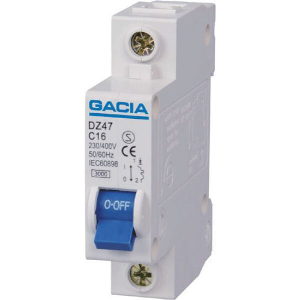 GACIA 3KA ΑΥΤΟΜΑΤΗ ΑΣΦΑΛΕΙΑ 16A ΜΟΝΟΠΟΛΙΚΗ 500-42302