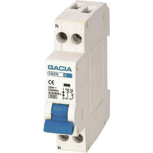 GACIA ΑΥΤΟΜΑΤΗ ΑΣΦΑΛΕΙΑ 20A ΔΙΠΟΛΙΚΗ 2X20A 1P+Ν 3KA 500-42323