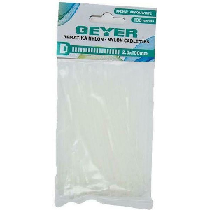 GEYER ΔΕΜΑΤΙΚΑ 2.5X100MM ΛΕΥΚΑ (100ΤΜΧ)