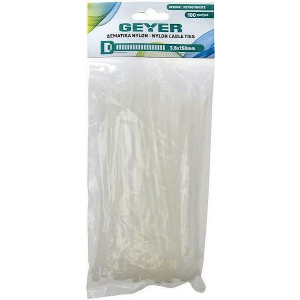 GEYER ΔΕΜΑΤΙΚΑ 3.6X150MM ΛΕΥΚΑ (100ΤΜΧ)