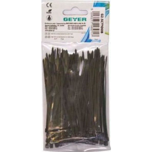GEYER ΔΕΜΑΤΙΚΑ 3.6X200MM ΜΑΥΡΑ (100ΤΜΧ)