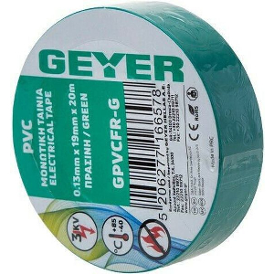 GEYER ΜΟΝ.ΤΑΙΝΙΑ PVC 0.13MMX19MMX20M ΠΡΑΣΙΝΗ