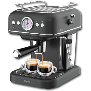 ΜΗΧΑΝΗ ΚΑΦΕ ESPRESSO PREM-40444 PRIMO ECO 20BAR 3ΣΕ1 ΑΝΑΛΟΓΙΚΟ ΚΑΝΤΡΑΝ ΘΕΡΜΟΚΡΑΣΙΑΣ ΜΑΥΡΗ-CHROME
