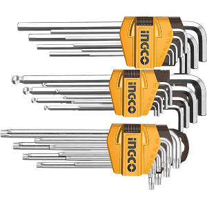 ΣΕΤ ΚΛΕΙΔΙΑ ΛΛΕΝ +ΜΠΙΛΛΙΑΣ+TORX 27 ΤΕΜ. INGCO HHKSET0271