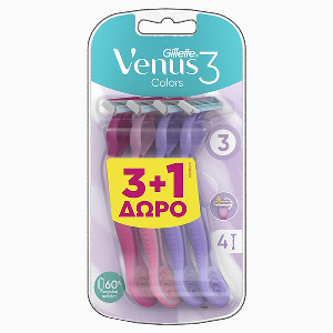 ΞΥΡΑΦΑΚΙΑ GILLETTE 80714802 VENUS3 COLOR ΜΙΑΣ ΧΡΗΣΗΣ 3+1