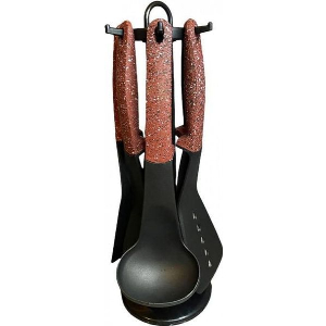 ROYALTY LINE ΣΕΤ ΕΡΓΑΛΕΙΑ ΚΟΥΖΙΝΑΣ ΜΕ ΒΑΣΗ ΣΤΗΡΙΞΗΣ 7ΤΜΧ ΣΕ ΚΑΦΕ ΧΡΩΜΑ RL-U06