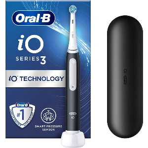ORAL-B IO3 ΗΛΕΚΤΡΙΚΗ ΟΔΟΝΤΟΒΟΥΡΤΣΑ MAGNETIC BLACK ΜΕ ΘΗΚΗ & HOOK