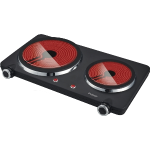 ΚΕΡΑΜΙΚΗ ΕΣΤΙΑ ΔΙΠΛΗ 1500W&1000W PRIMO PRCP-40252 22CM&16.5CM ΜΑΥΡΗ