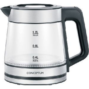 CONCEPTUM HOME ΓΥΑΛΙΝΟΣ ΗΛΕΚΤΡΙΚΟΣ ΒΡΑΣΤΗΡΑΣ INOX 12L 1500W