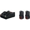 ΣΕΤ 2 ΜΠΑΤΑΡΙΩΝ BOSCH PRO GBA 12V 3AH + 3AH + ΦΟΡΤΙΣΤΗΣ GAL 12V-40 1600A019RD