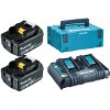 MAKITA BATTERY KIT 18V 2X BL1860 6AH + DC18RD DUAL CHARGER MAKPAC 198077-8