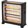 ΘΕΡΜΑΣΤΡΑ ΧΑΛΑΖΙΑ 2800W EUROLAMP 147-29156 ΜΑΥΡΗ 3FACE ΜΕ ΘΕΡΜΟΣΤΑΤΗ