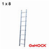 ΜΟΝΗ ΣΚΑΛΑ ΑΛΟΥΜΙΝΙΟΥ 1 X 8 ΣΚΑΛΟΠΑΤΙΑ GEHOCK 605008
