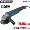 BORMANN PRO BAG1105 ΤΡΟΧΟΣ ΡΥΘΜΙΖΟΜΕΝΟΣ 1100W,Φ125MM,3000-12000RPM