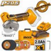 ΜΙΝΙ ΤΡΟΧΟΣ ΚΟΠΗΣ ΜΠΑΤΑΡΙΑΣ 76MM 20V LI-ION INGCO CAGLI76012E