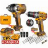 ΕΡΓΑΛΕΙΑ ΜΠΑΤΑΡΙΑΣ 20V LI-ION ΣΕΤ 2 ΤΕΜ. INGCO COSLI250586E