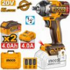 ΜΠΟΥΛΟΝΟΚΛΕΙΔΟ ΚΡΟΥΣΤΙΚΟ ΜΠΑΤΑΡΙΑΣ 20V LI-ION 550-700NM INGCO CIWLI2055E