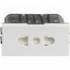 EUROLAMP ΠΡΙΖΑ ΣΟΥΚΟ EURO-AMERICAN 1 MODULES 16A ΛΕΥΚΗ