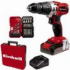 ΔΡΑΠΑΝΟΚΑΤΣΑΒΙΔΟ ΚΡΟΥΣΤΙΚΟ EINHELL 18V 2.5AH 13MM TE-CD 18/2 LI-I 22 ACCESSORIES ΒΑΛΙΤΣΑ