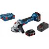 ΓΩΝΙΑΚΟΣ ΤΡΟΧΟΣ ΜΠΑΤΑΡΙΑΣ BOSCH PRO GWS 18V-10 125MM 2X 5AH BRUSHLESS L-BOXX 06019J4004