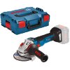 ΓΩΝΙΑΚΟΣ ΤΡΟΧΟΣ ΜΠΑΤΑΡΙΑΣ BOSCH PRO GWS 18V-10 SC SOLO 125MM ΡΥΘΜΙΖΟΜΕΝΕΣ ΣΤΡΟΦΕΣ L-BOXX 06019G340B