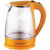 ΒΡΑΣΤΗΡΑΣ ΓΥΑΛΙΝΟΣ ΜΕ ΒΑΣΗ MAESTRO GLASS KETTLE CERAMIC 2000W 1.7L ORANGE MR-064