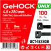 ΔΕΜΑΤΙΚΑ ΣΕ ΜΑΥΡΟ ΧΡΩΜΑ 4.8X280MM 100 ΤΕΜ. GEHOCK 148280