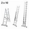 ΔΙΠΛΗ ΣΚΑΛΑ ΕΠΕΚΤΕΙΝΟΜΕΝΗ ΑΛΟΥΜΙΝΙΟΥ 2 X 10 ΣΚΑΛΟΠΑΤΙΑ GEHOCK 010295210