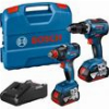 ΣΕΤ BOSCH ΔΡΑΠΑΝΟΚΑΤΣΑΒΙΔΟ GSR 18V-55 + ΜΠΟΥΛΟΝΟΚΛΕΙΔΟ ΚΑΤΣΑΒΙΔΙ GDX 18V-200 2Χ 4ΑΗ 06019J2207
