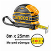 ΜΕΤΡΟΤΑΙΝΙΑ ΜΕ ΔΙΠΛΟ ΣΤΟΠ 8M X 25MM INGCO HSMT08825-1